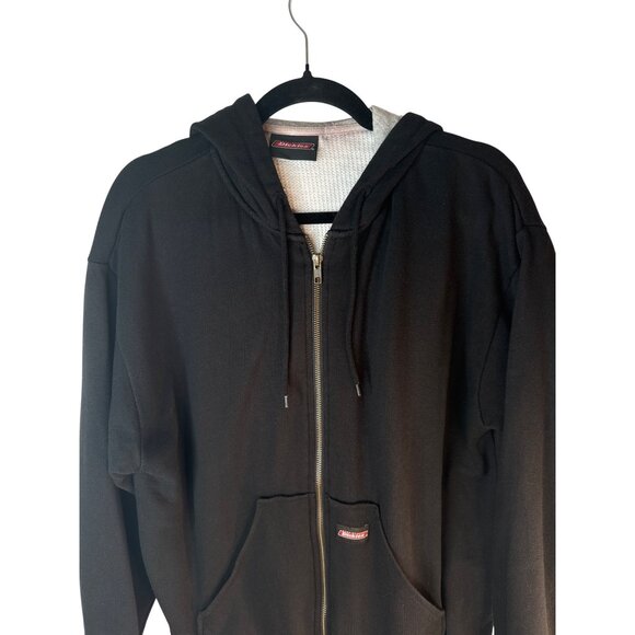 Genuine Dickies Large Black Full-Zip Hoodie With Drawstring Hood & Pockets - Picture 4 of 13